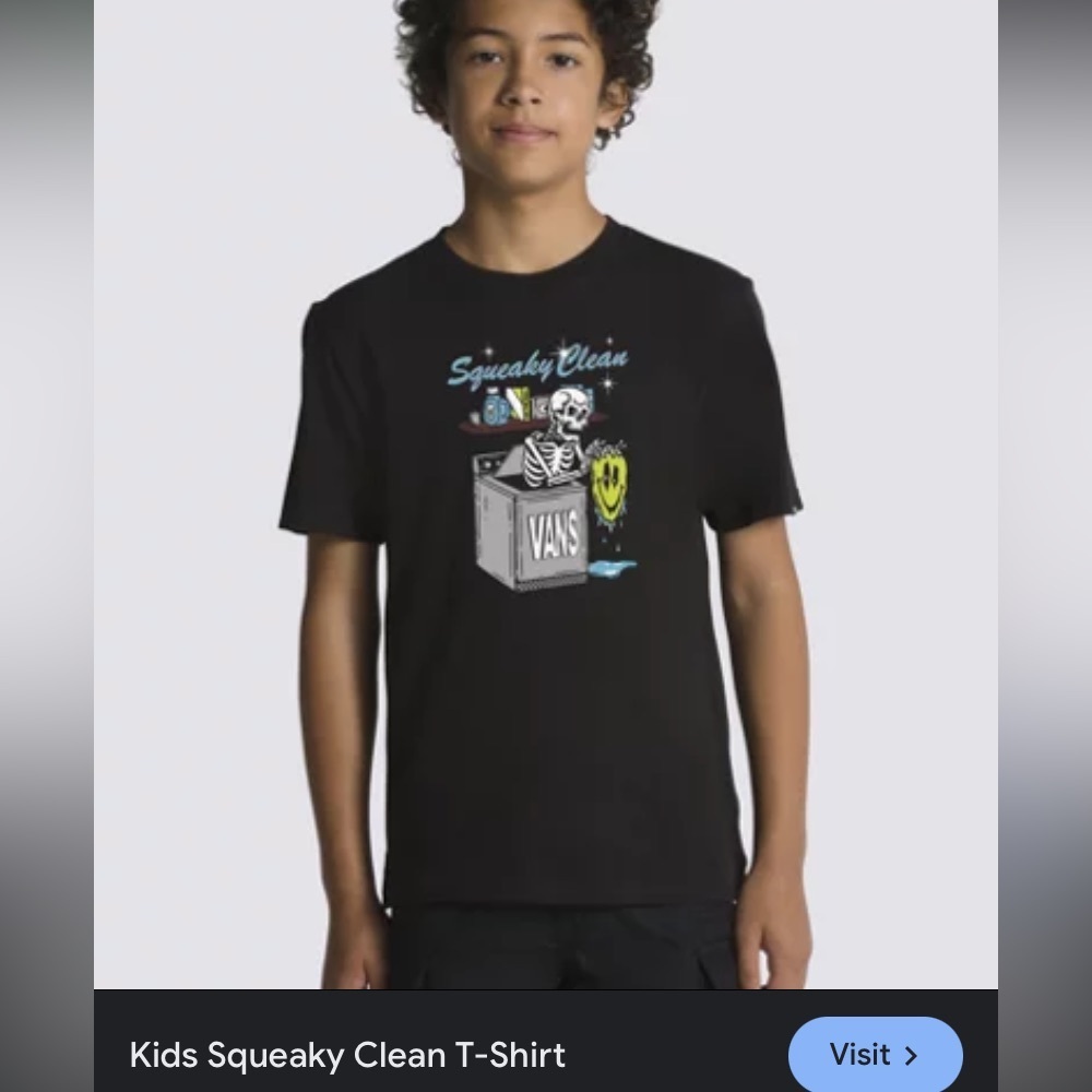 $12 VANS squeaky clean tshirt XL k1